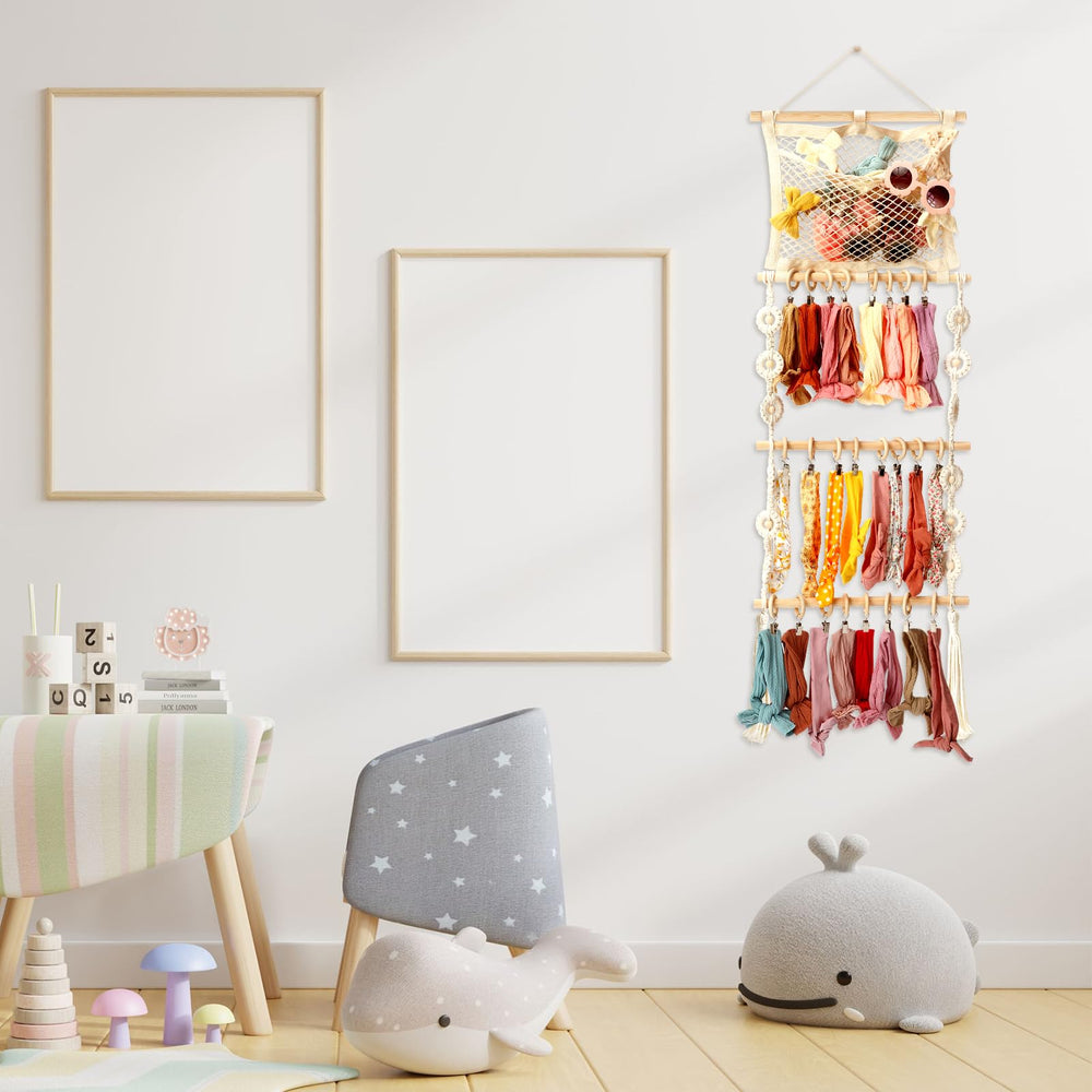 Dingion daisy-design wall-hanging organizer enhances nursery or bedroom decor
