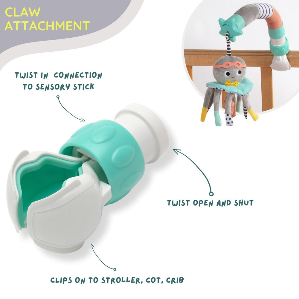 Dingle Dangle Crib/Bassinet clip keeps the mobile within reach.