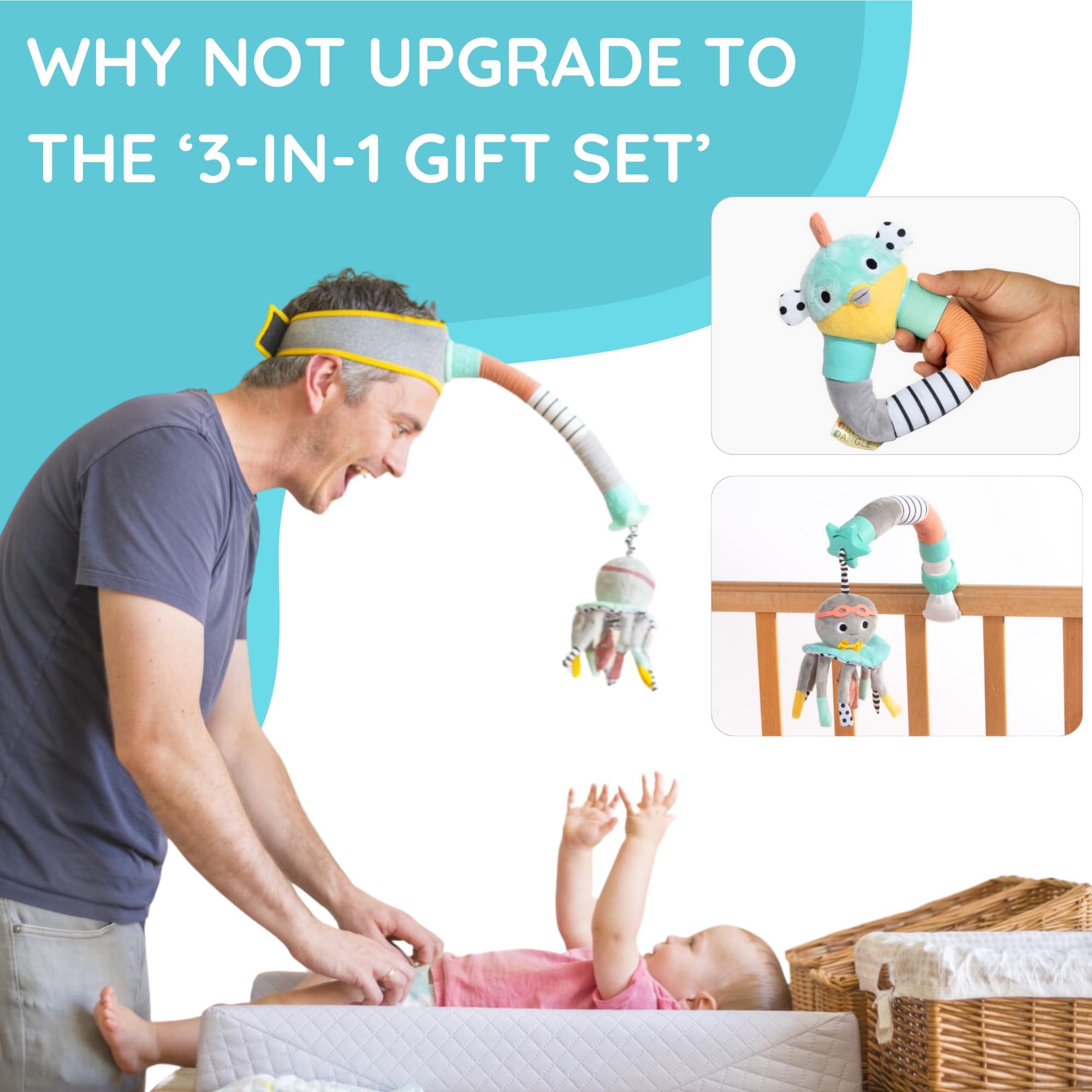 Dingle Dangle twin friendly option for multi child diaper routines