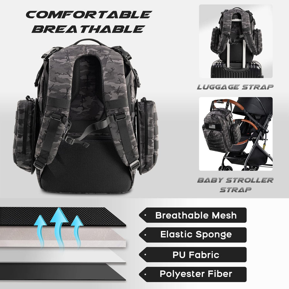 Dinictis dad diaper bag anti-theft back pocket protects valuables on the move