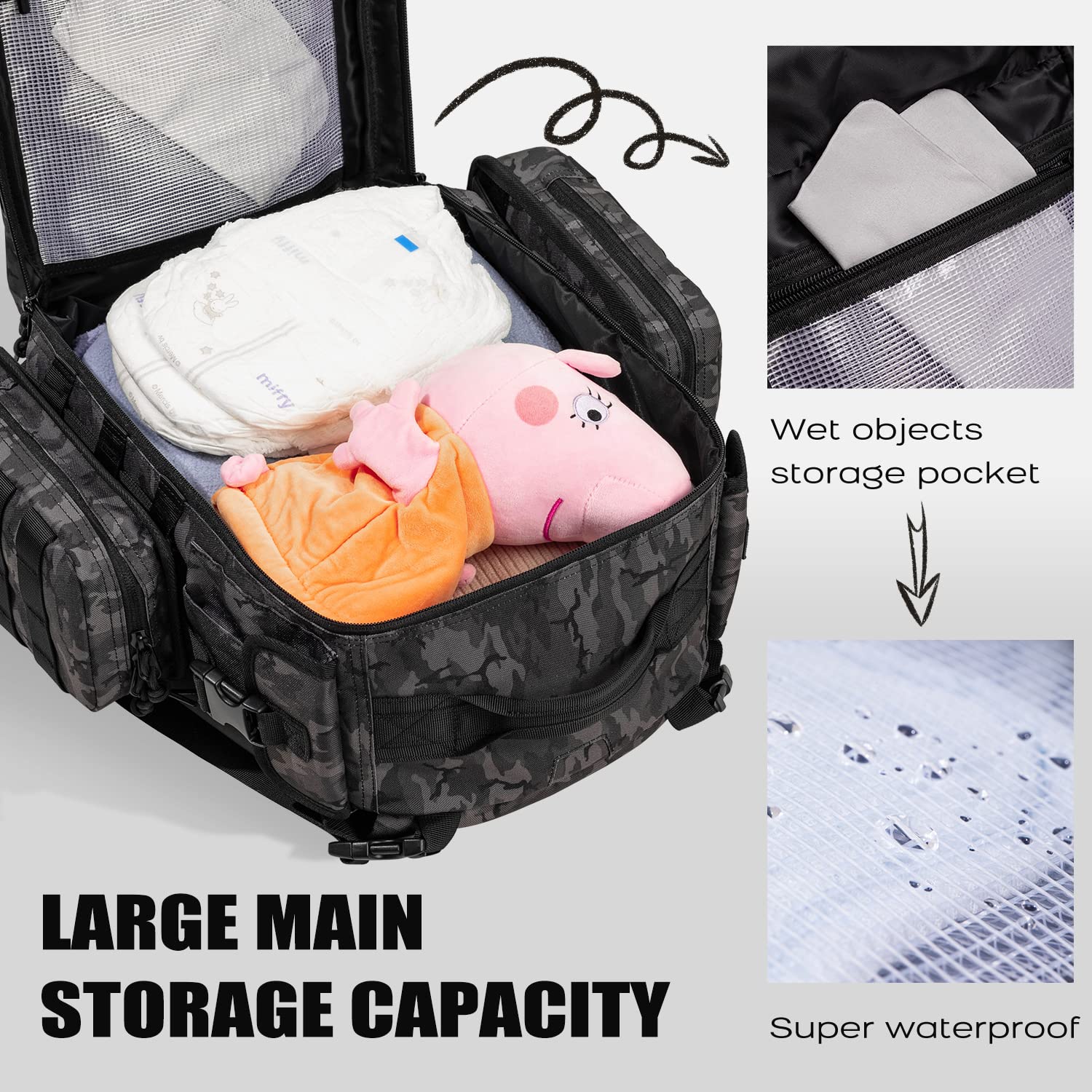 Dinictis dad diaper bag with insulated bottle pockets keeps drinks at temperature