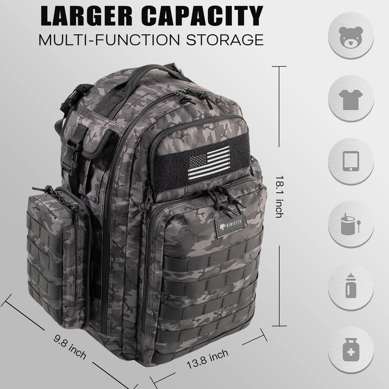 Dinictis dad diaper bag stroller and luggage straps simplify travel