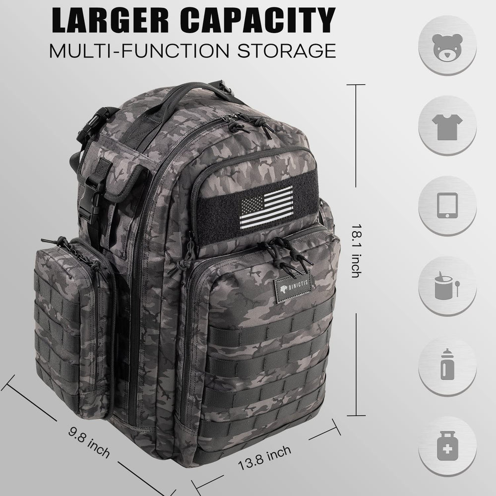 Dinictis dad diaper bag stroller and luggage straps simplify travel