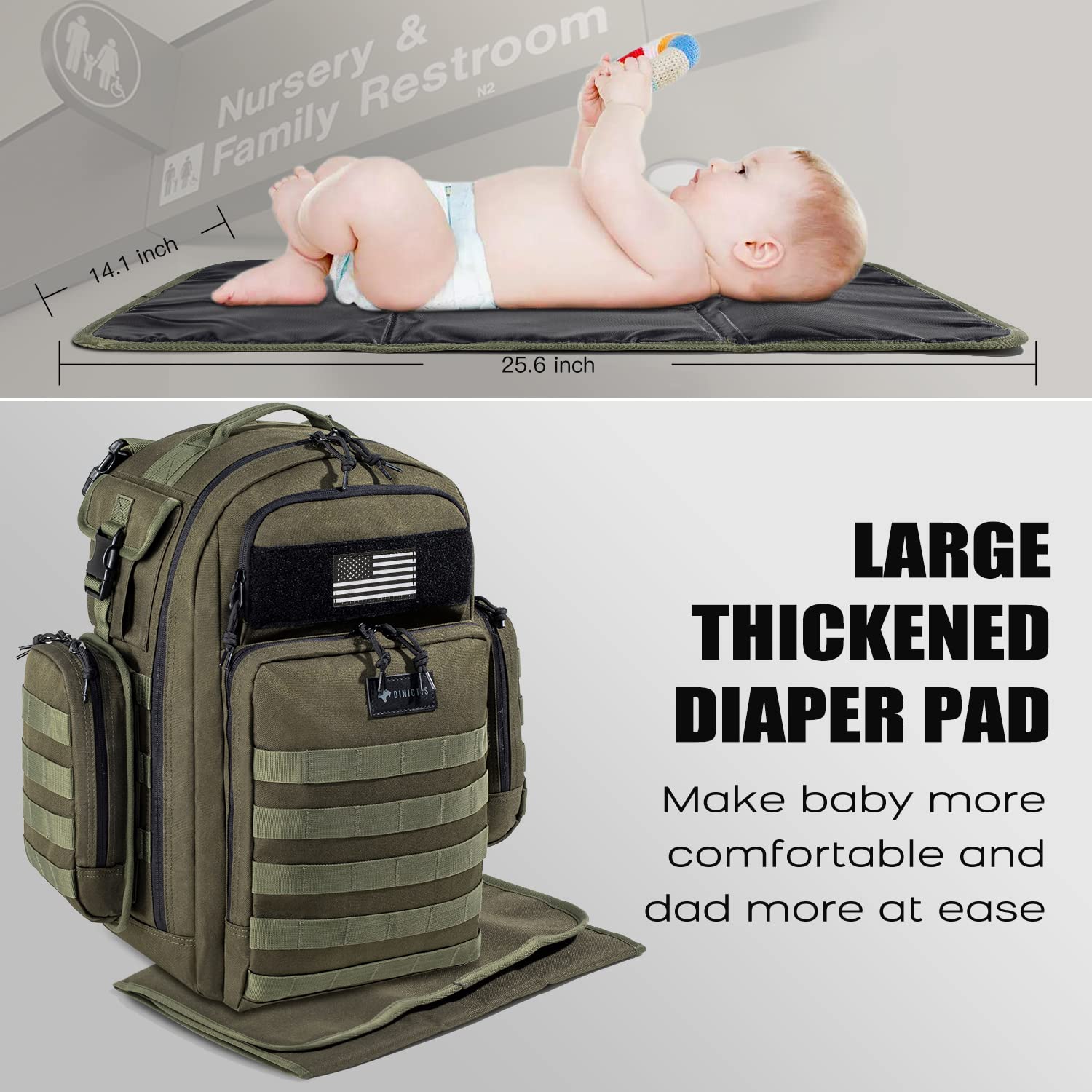 Dinictis wet wipes pocket for quick changes