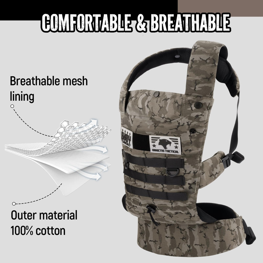 DINICTIS TACTICAL foldable neck pads and leg openings prevent chafing.