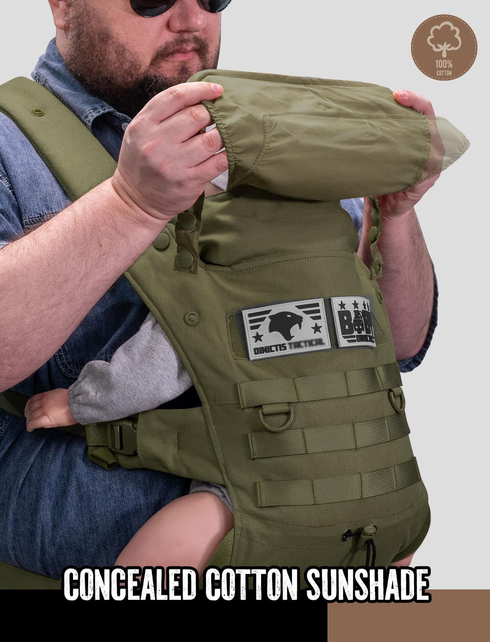 DINICTIS Tactical safety-tested baby carrier for secure daily use
