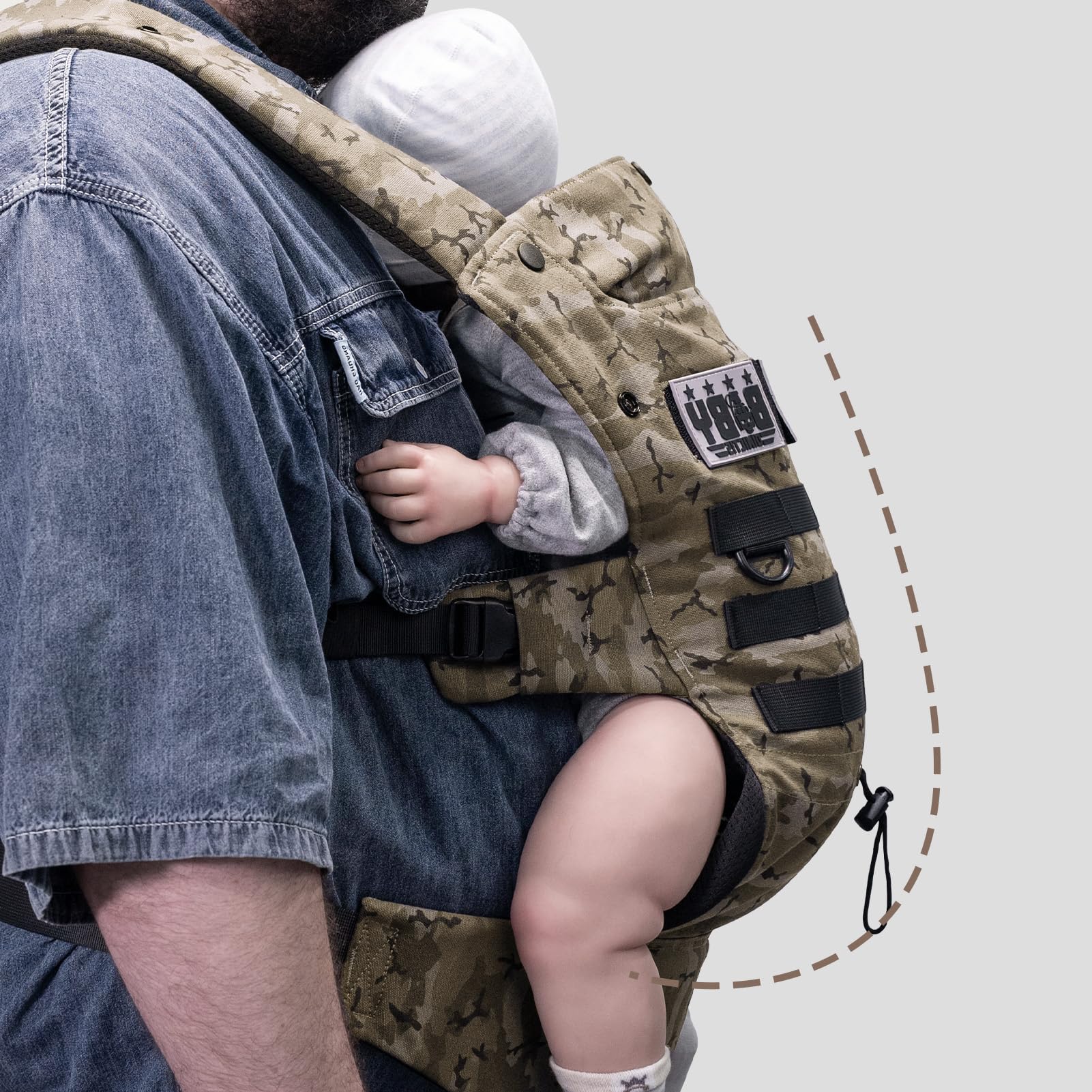 DINICTIS TACTICAL x-shaped back design distributes weight evenly for comfort.
