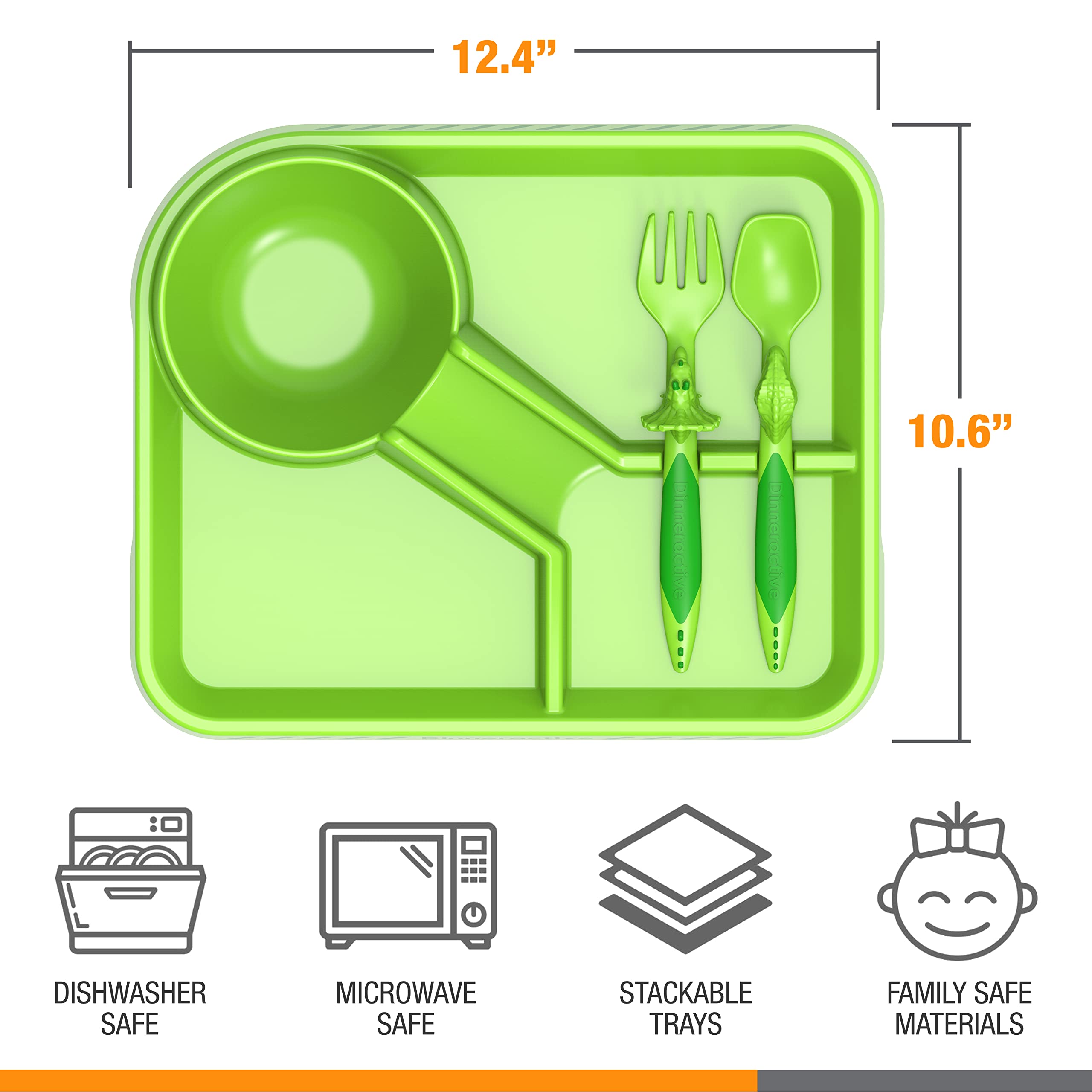 Dinneractive BPA-free mealtime set ready for daily use