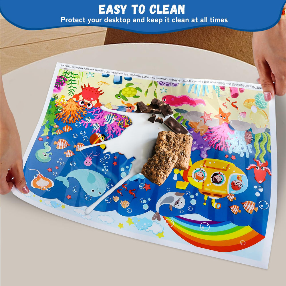 DINSUMRUG Dinosaur theme placemats adding playful inspiration to breakfast
