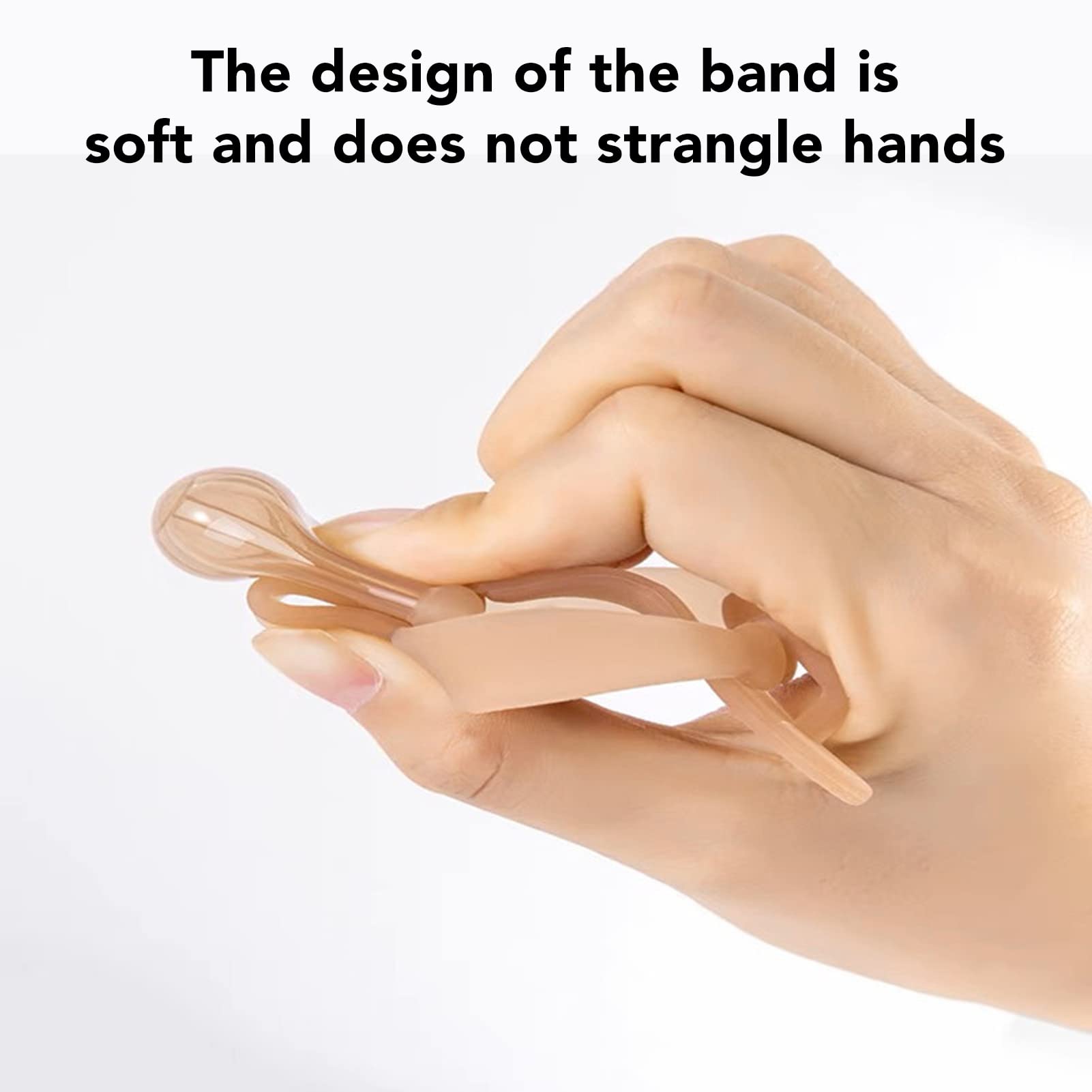 Dioche baby hand guard demonstrates protective finger coverage during play