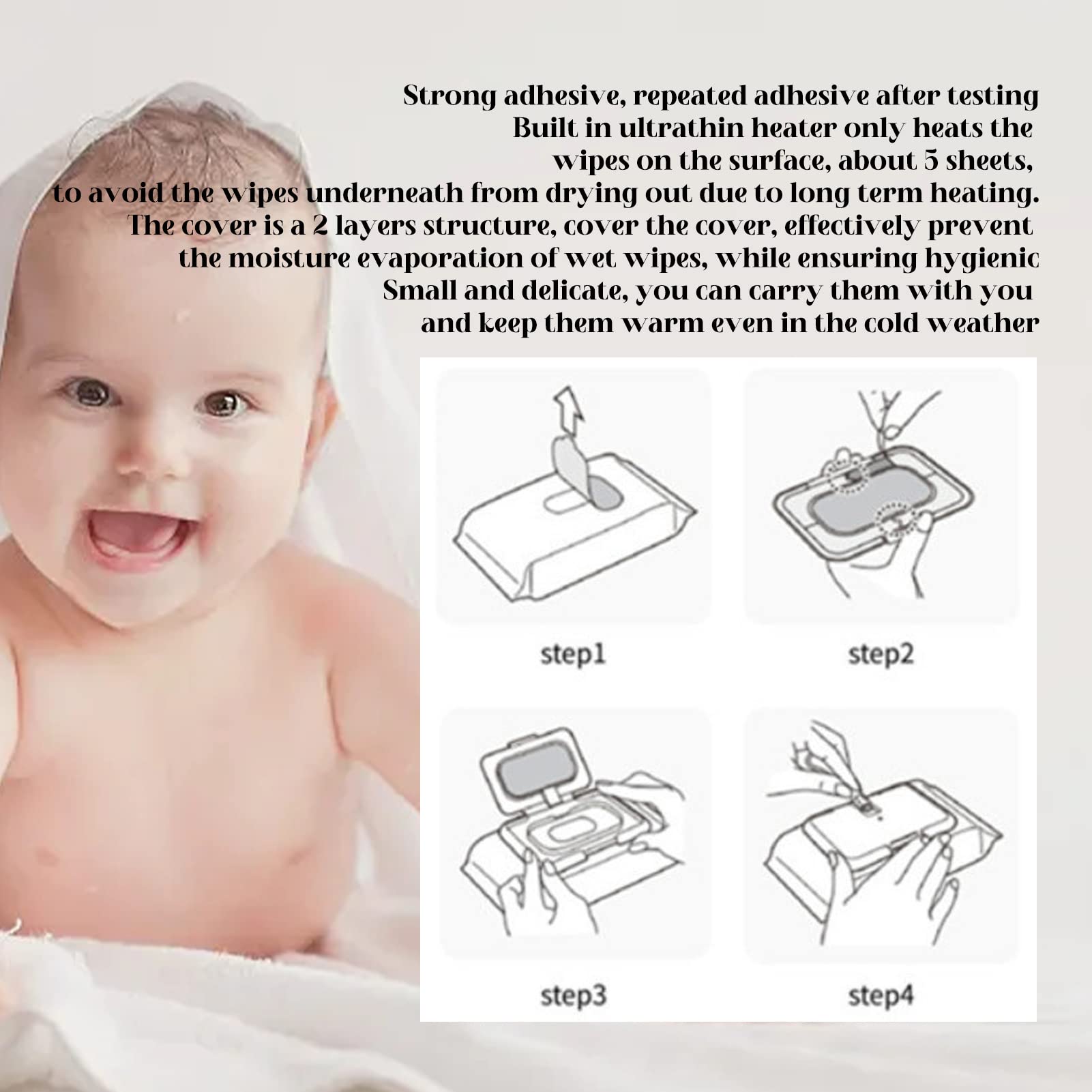 Dioche ultra-thin heater concentrates heat on surface for gentle warming.