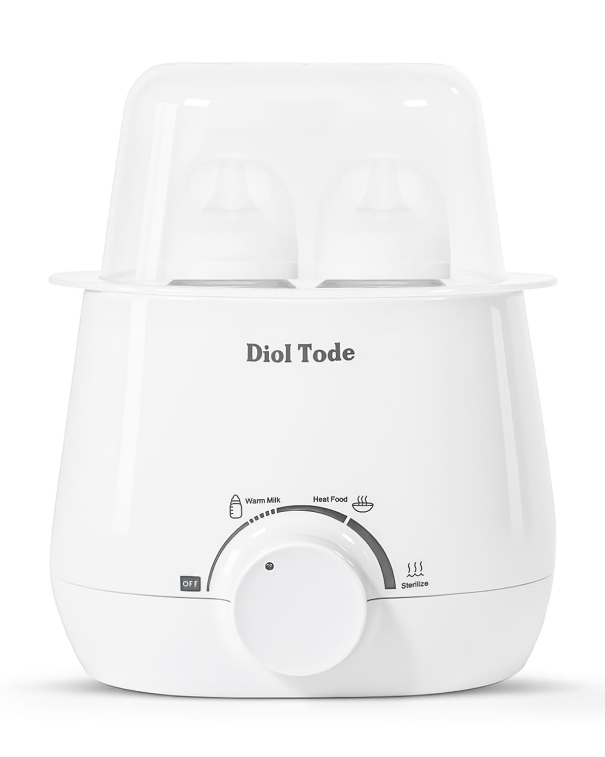 Diol Tode Bottle Warmer front view shows a compact, accessible design for counters.