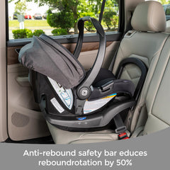 Diono Quantum4 base demonstrates quick, secure installation for reliable car travel with baby.