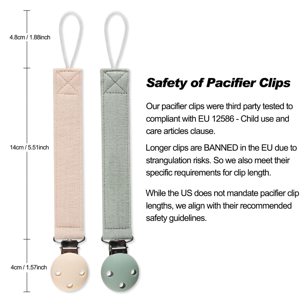 Dirbabi clip keeps pacifiers within reach during outings
