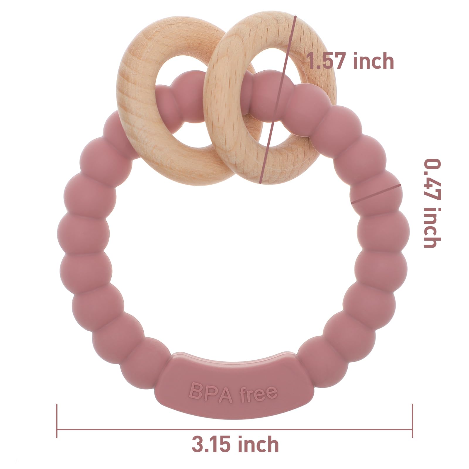 Dirbabi teether quick cleanup by wipe and air dry.