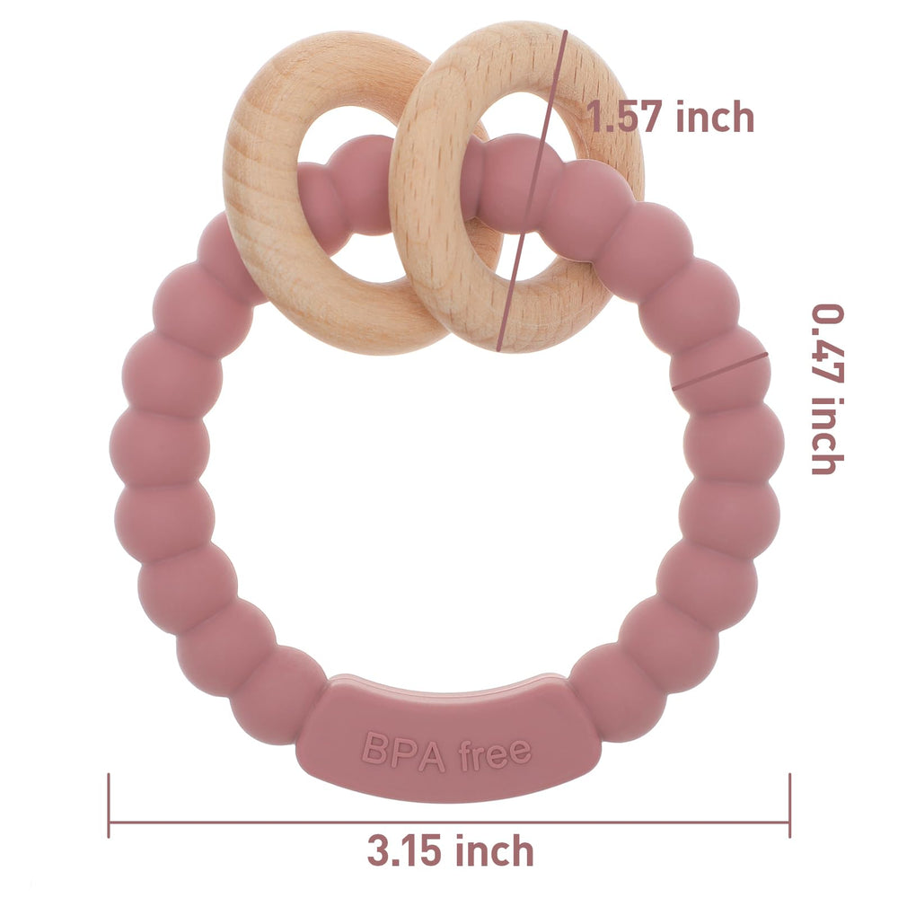 Dirbabi teether quick cleanup by wipe and air dry.