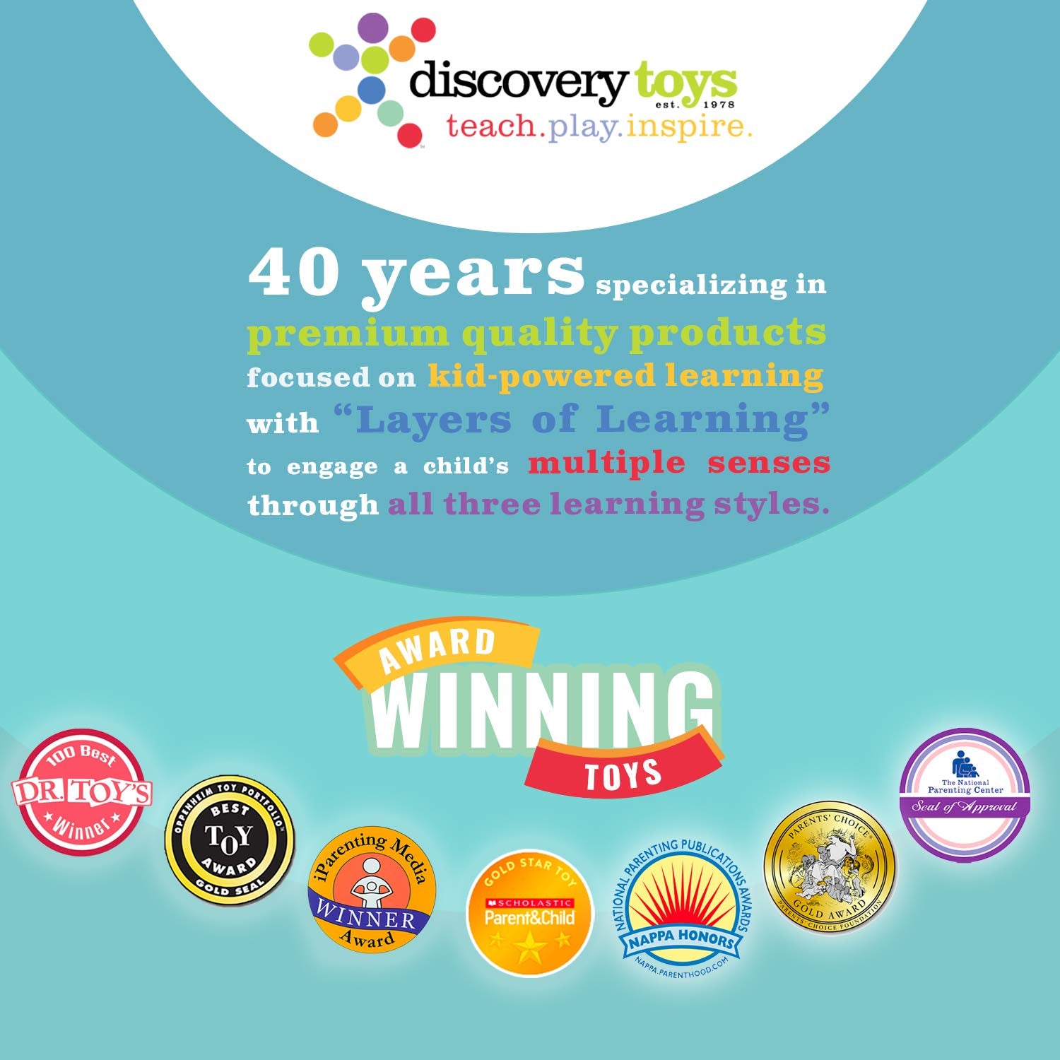 Discovery Toys teether backed by a trusted 40-year learning toy brand.