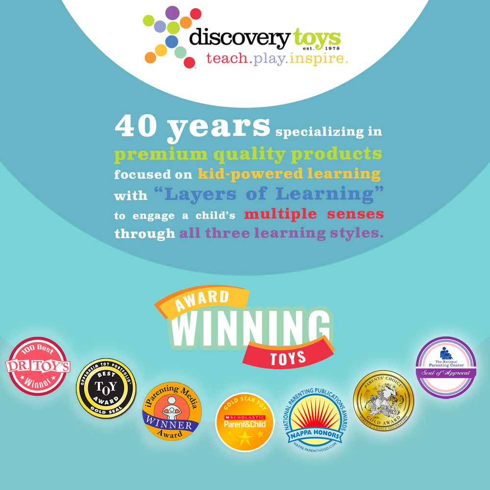 Discovery Toys teether backed by a trusted 40-year learning toy brand.