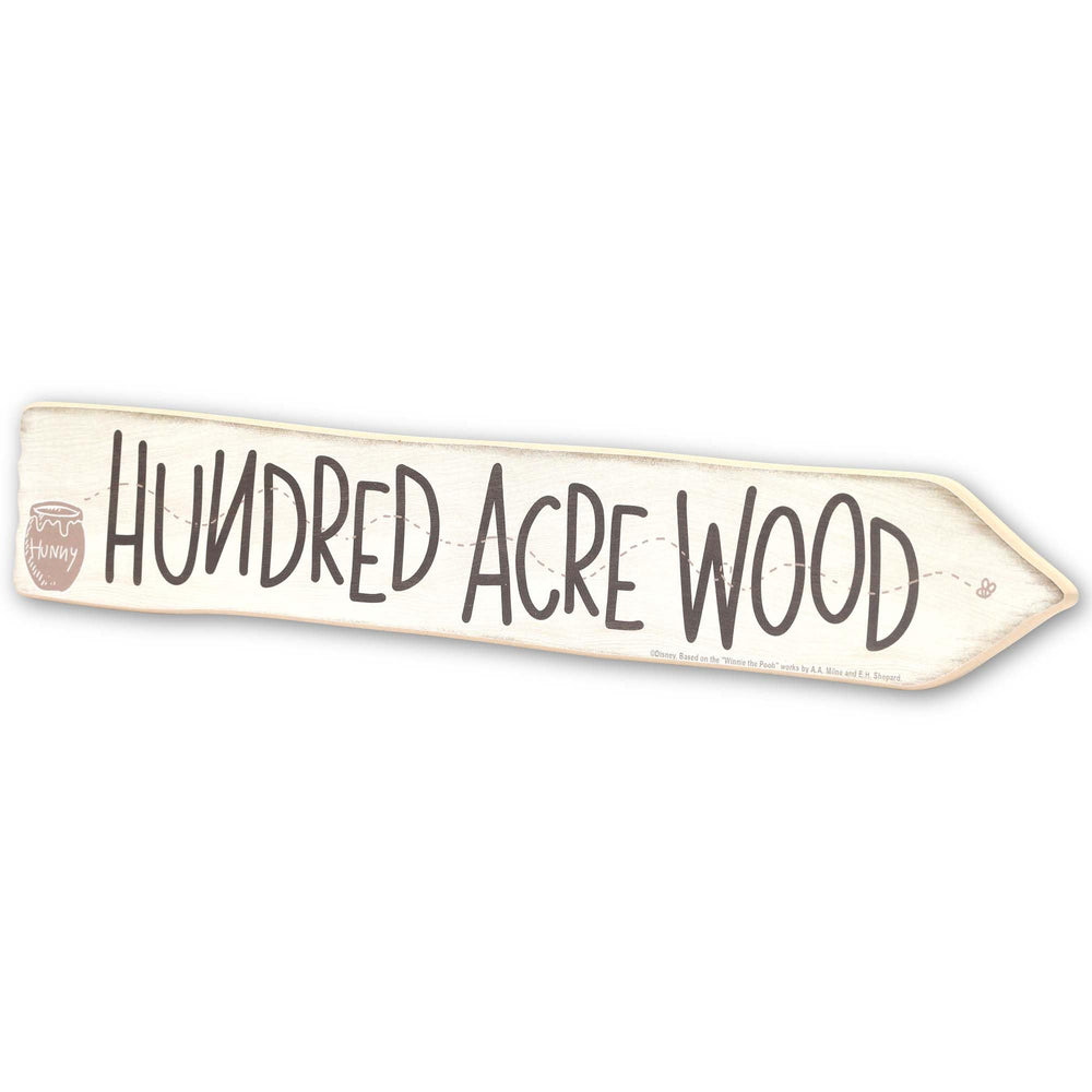 Disney Winnie the Pooh Hundred Acre Wood sign highlights friendship in nurseries