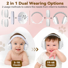 DITHIN ear muffs adjustable headband showing growth fit