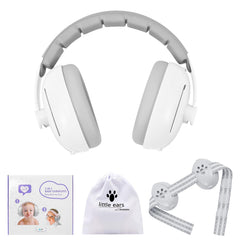 DITHIN Baby Ear Muffs worn by infant with soft cups for gentle protection