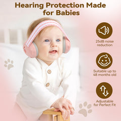 DITHIN Baby Ear Muffs are compact for travel fits in a bag or stroller.