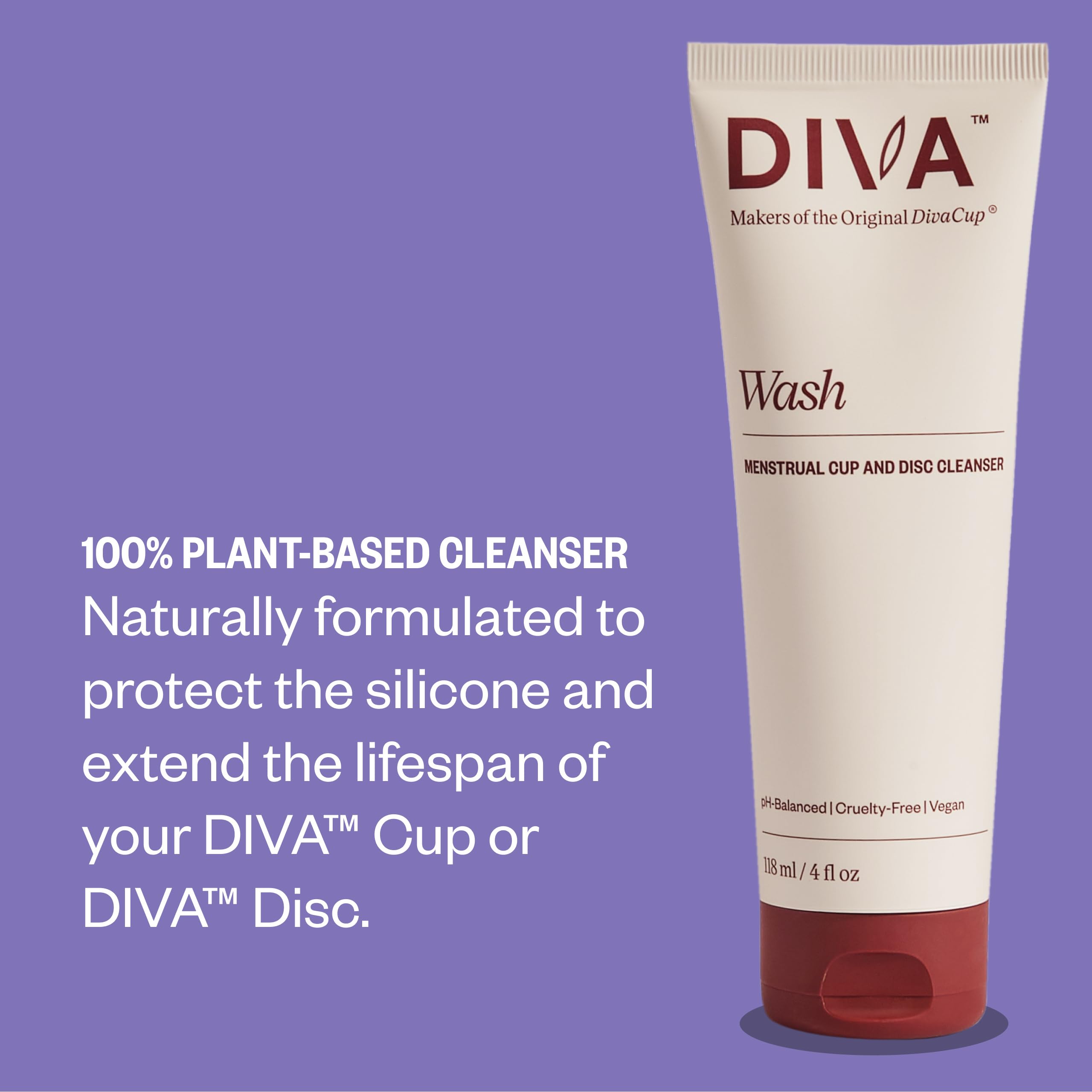 DIVA Cup and Disc silicone protection feature helps maintain silicone integrity during cleaning.