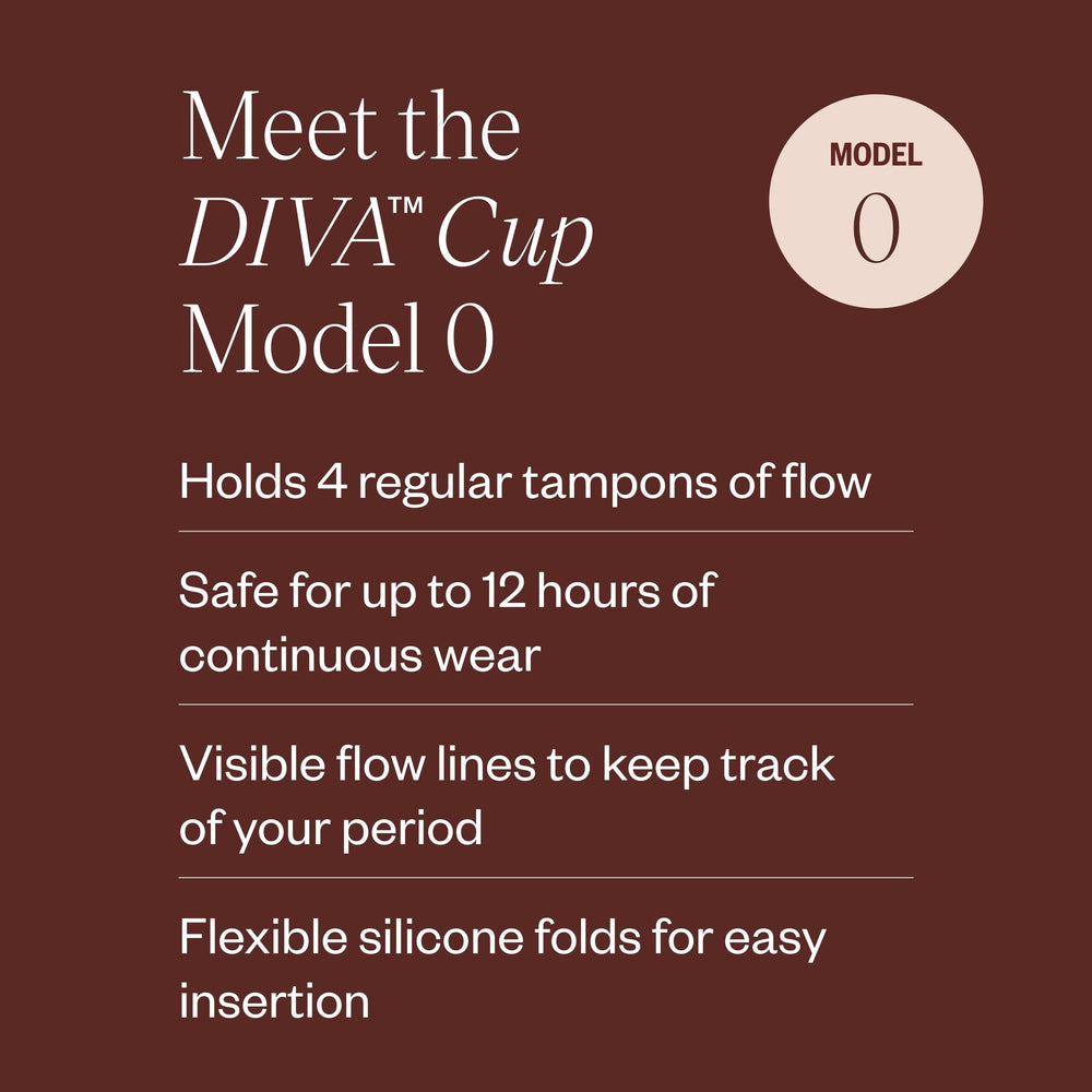 DIVA Cup Model 0 uses 100% medical grade silicone for safe reuse.