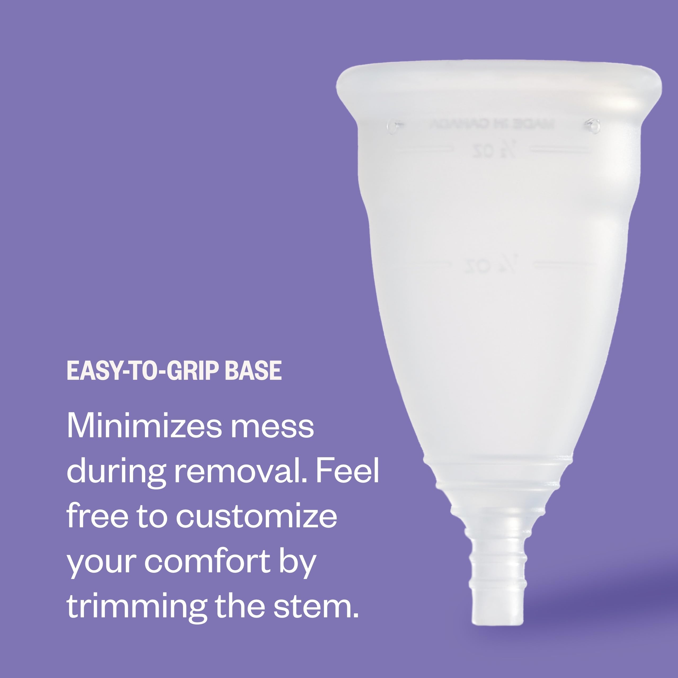 DIVA Cup Model 0 visible flow lines help track cycle.