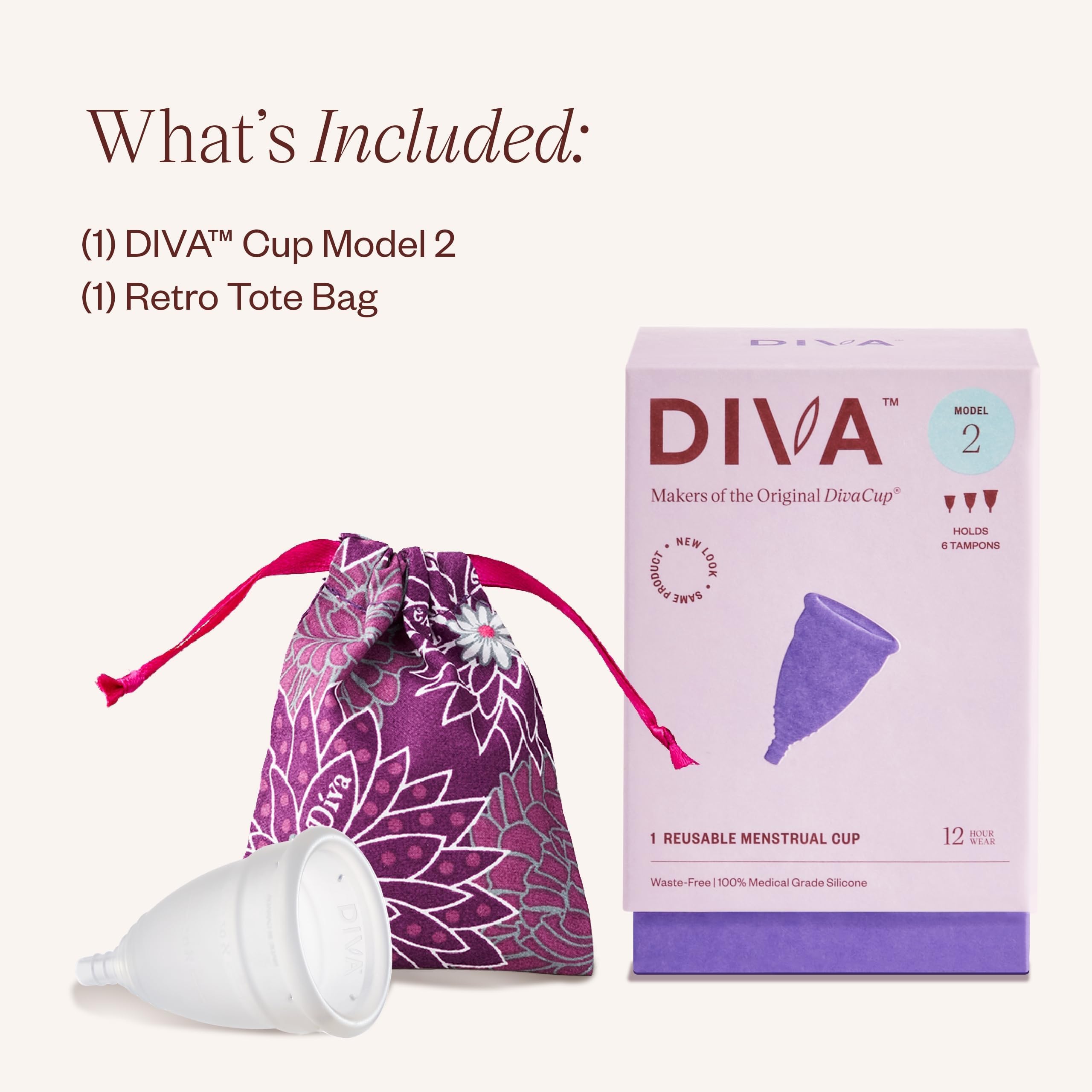DIVA Cup Model 2 in hand demonstrates easy insertion and handling.