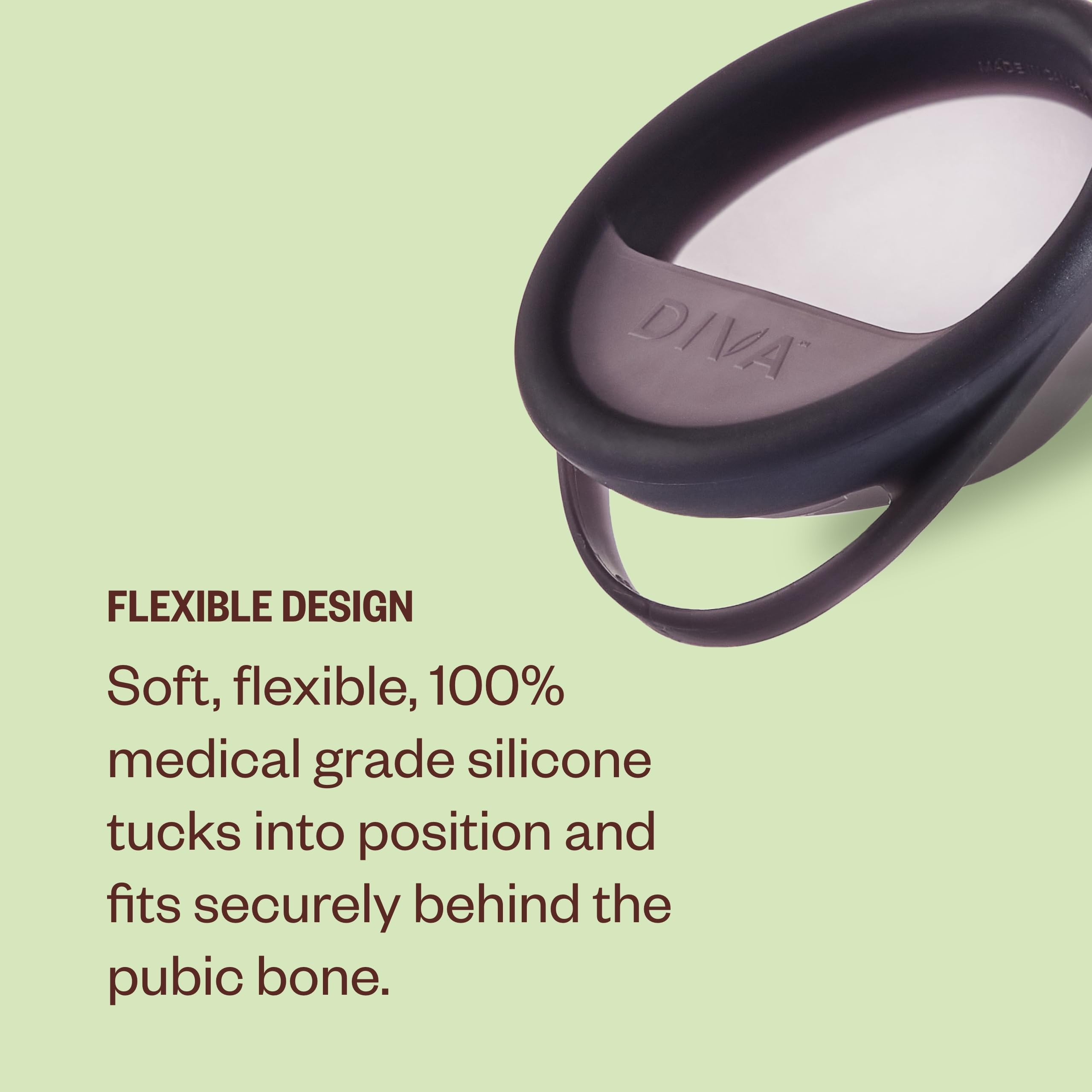 Diva Disc easy insertion and removal with anti-slip pull tab