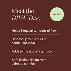 DIVA Disc has an oval shape for comfortable all-day wear