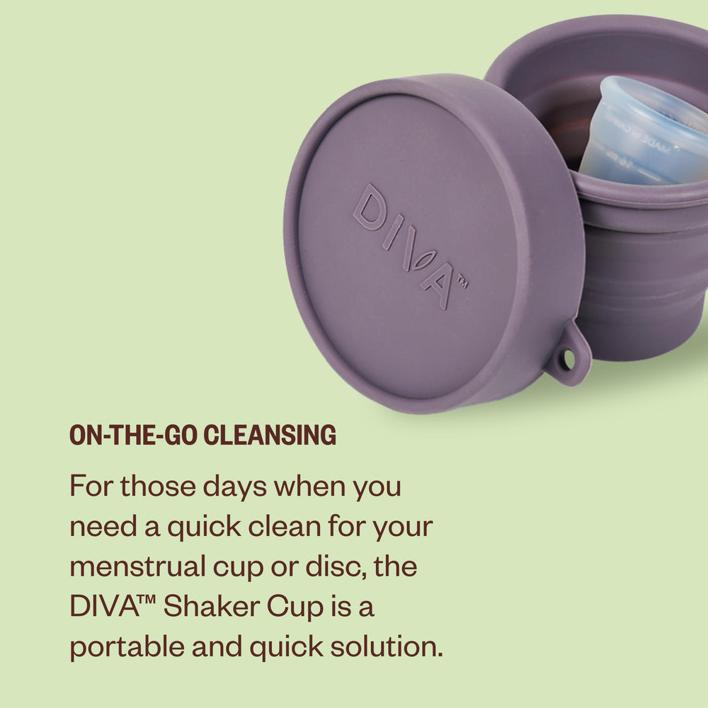 DIVA Shaker Cup enables quick on-the-go cleansing.