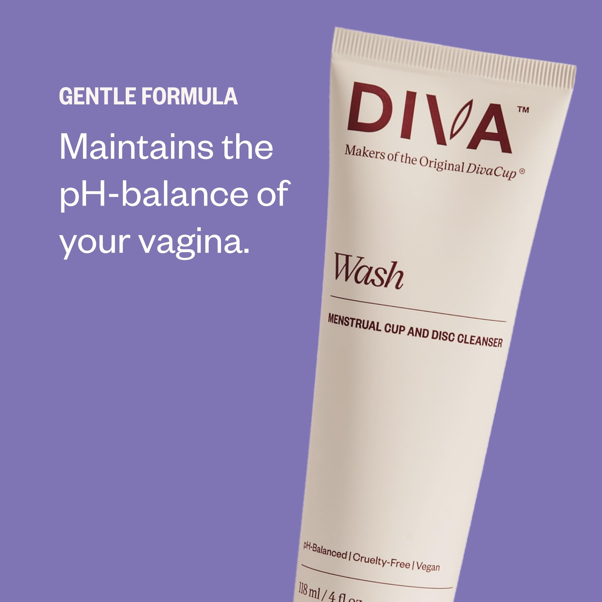 DIVA Wash packaging design featuring eco-friendly packaging and long-lasting solution.