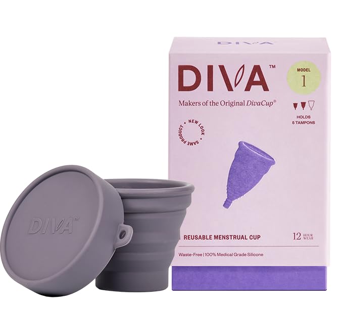 DivaCup Model 1 shows five-tampon capacity for medium to heavy flow