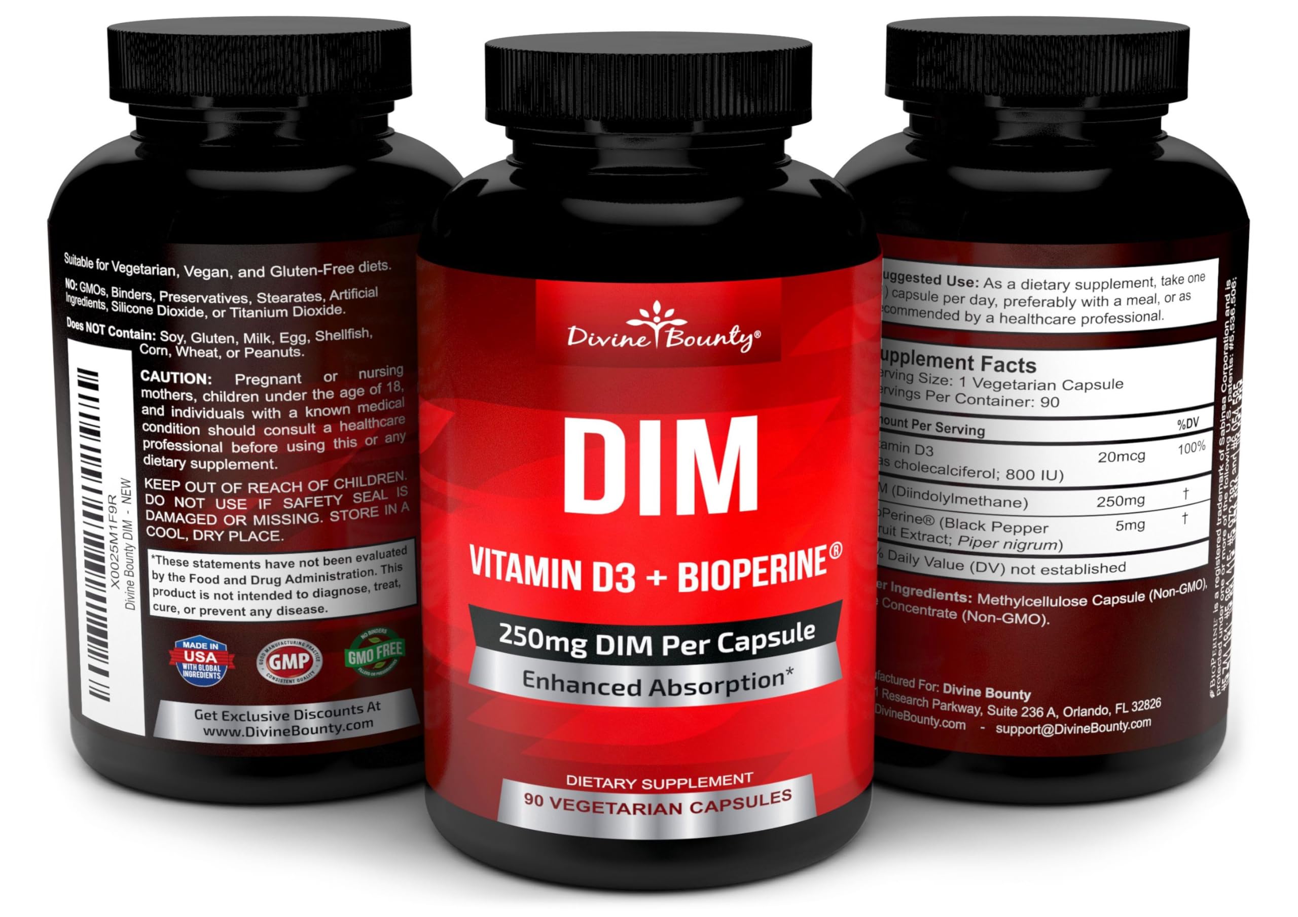 Divine Bounty vegetarian capsules ready for everyday wellness rituals.
