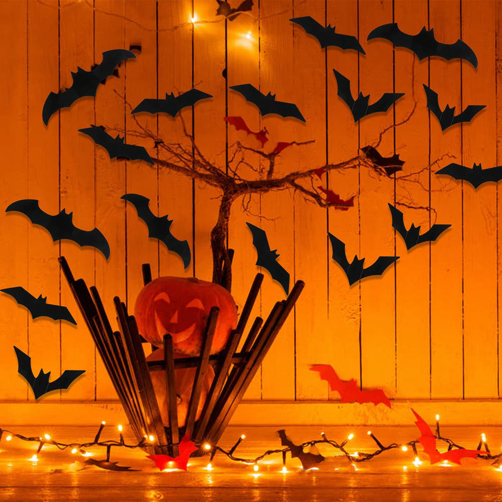 DIYASY bat wall decor setup showing easy placement and removal