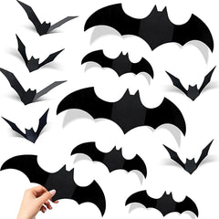 DIYASY Halloween bats 10in big bats on wall for dramatic hallway decor