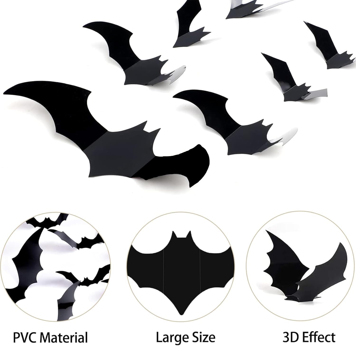 DIYASY Halloween bats 4in small A style for windows and doors