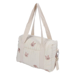Diydeg small diaper bag front view with organized storage for essentials.