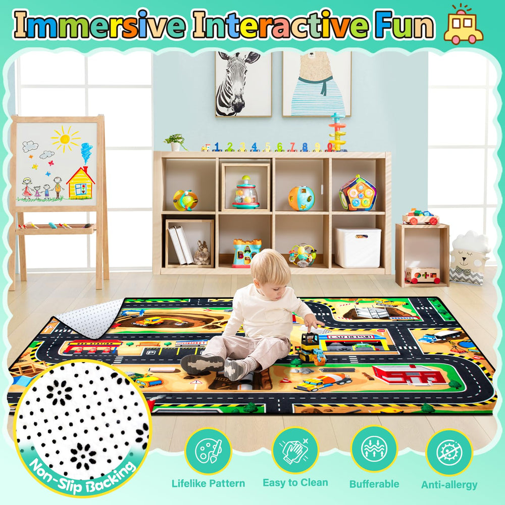 Diysani baby play mat features tufted wool for comfortable crawling