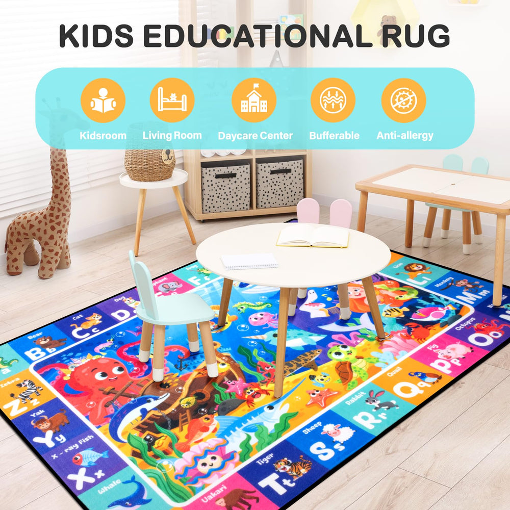 Diysani Multi-Theme Play Rug supports learning from ocean to city.