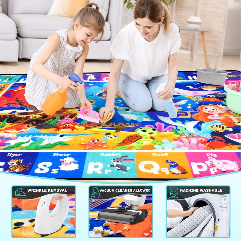 Diysani Sea Animals Play Rug supports early vocabulary with marine scenes.