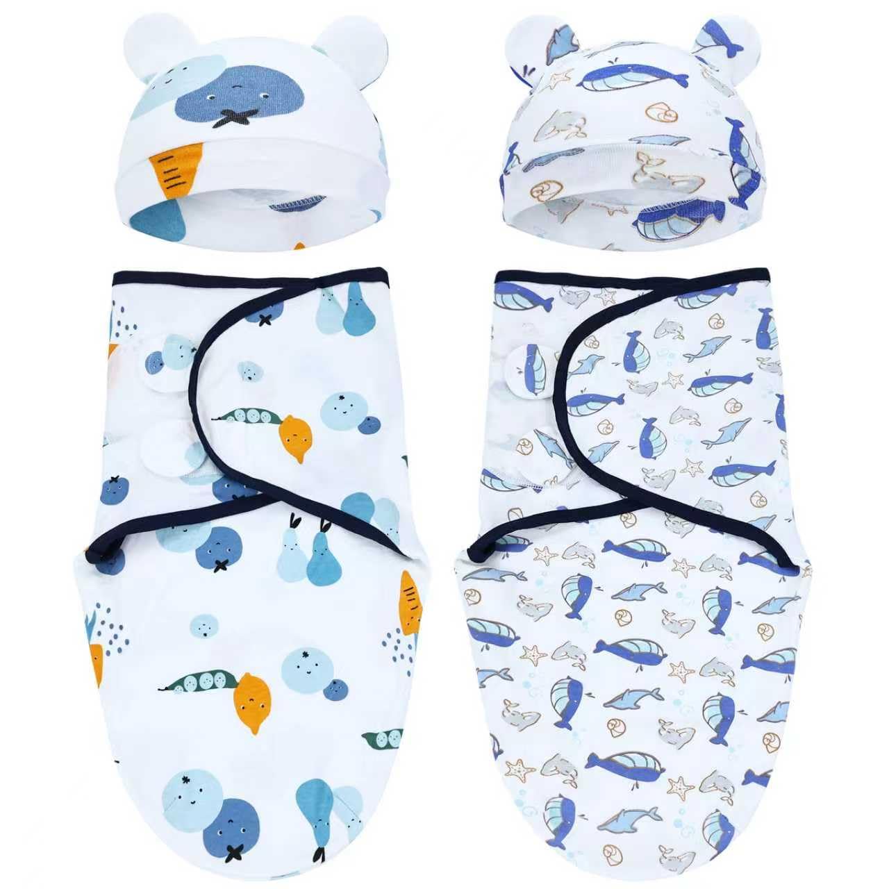 Dizila baby swaddle blanket 68x45 cm in soft cotton blend for gentle swaddling
