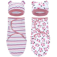 Dizila newborn swaddle blanket in gray and navy for breathable comfort.