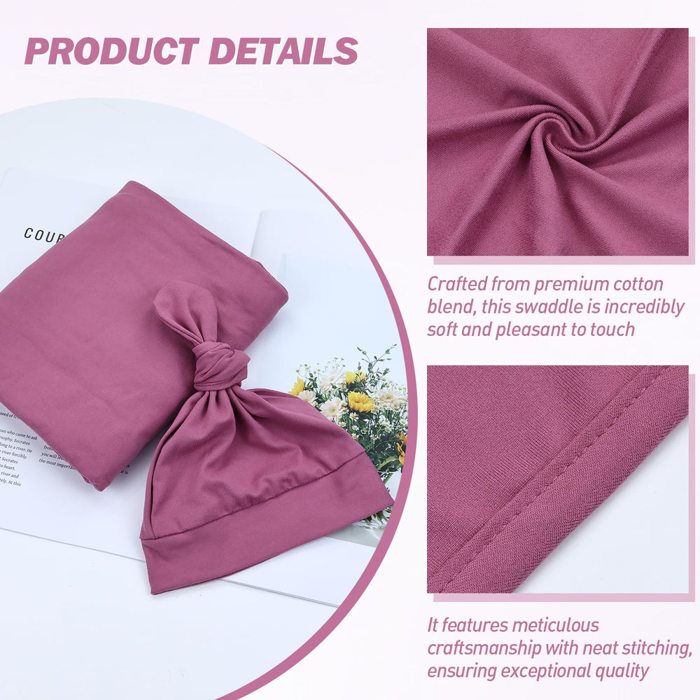 Dizila 90x90 cm swaddle blanket offers ample coverage for wrapping and photos.