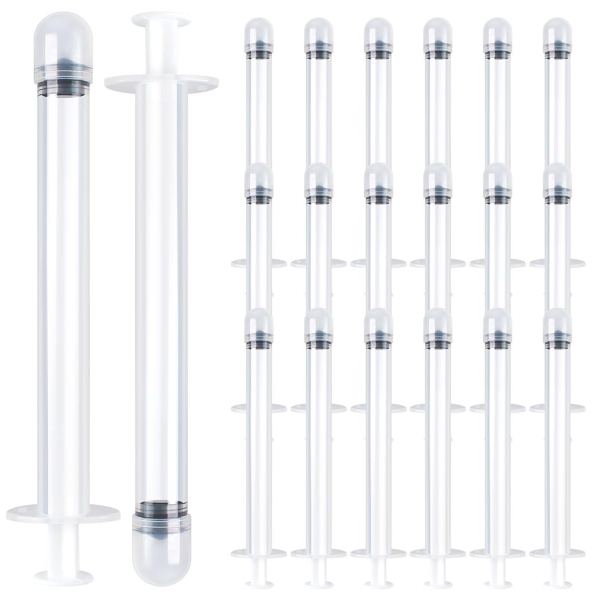 Dizzily disposable vaginal applicators arranged in a pack for hygienic, convenient use.