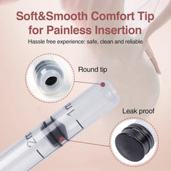 Dizzily sterilized, individually packaged applicator for hygienic use at home or on the go.