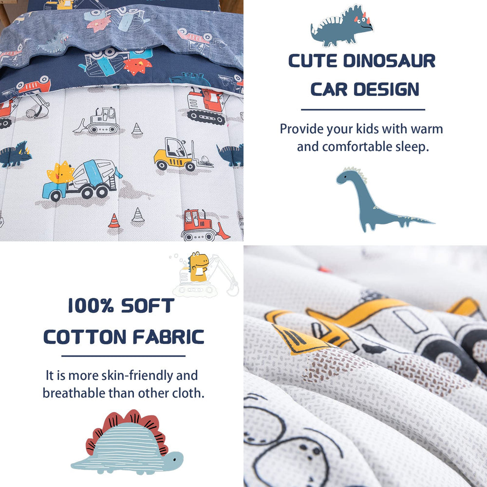 DJY dinosaur cars pillowcase soft fabric for gentle rest