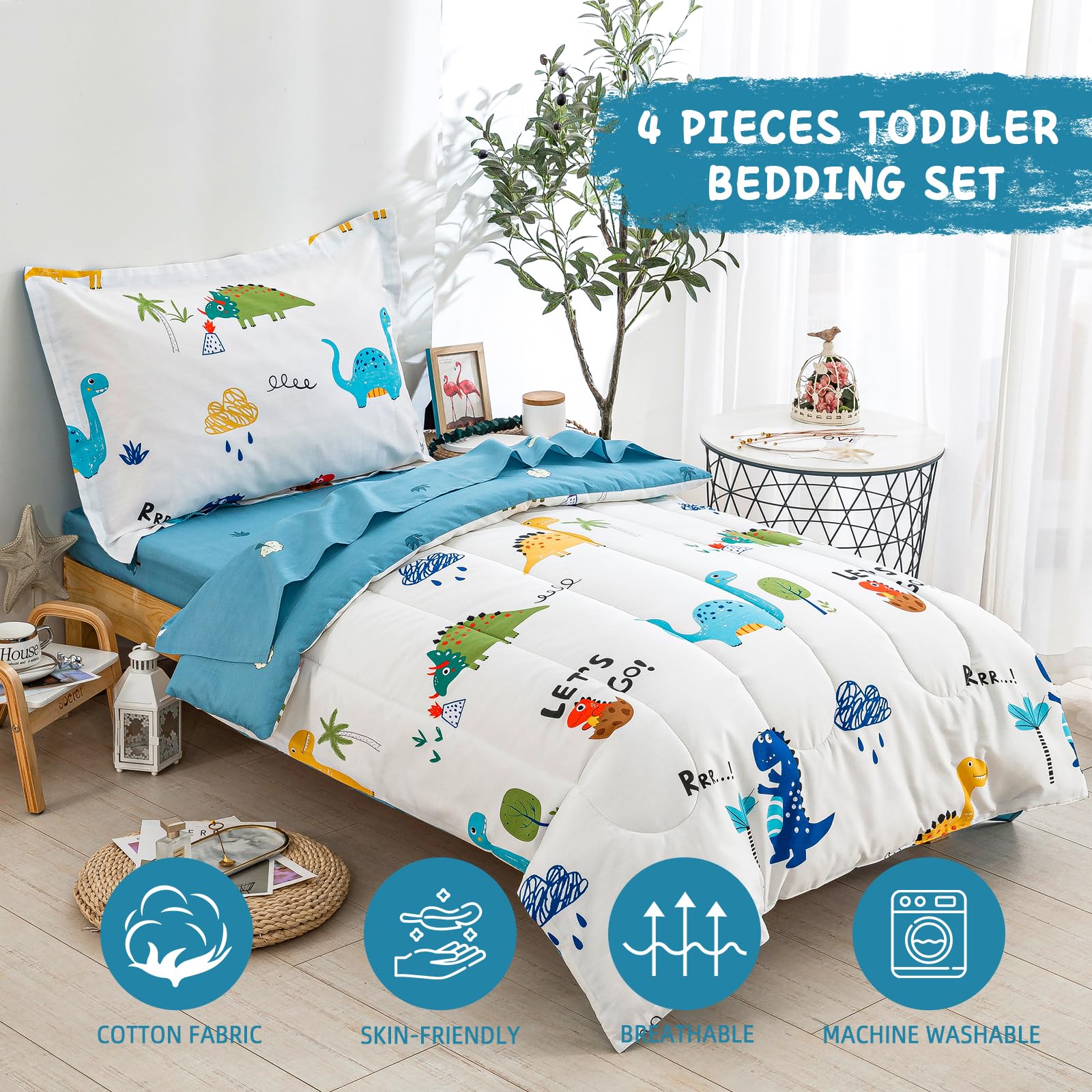 DJY dinosaur pattern brightens kid's bedroom and play space